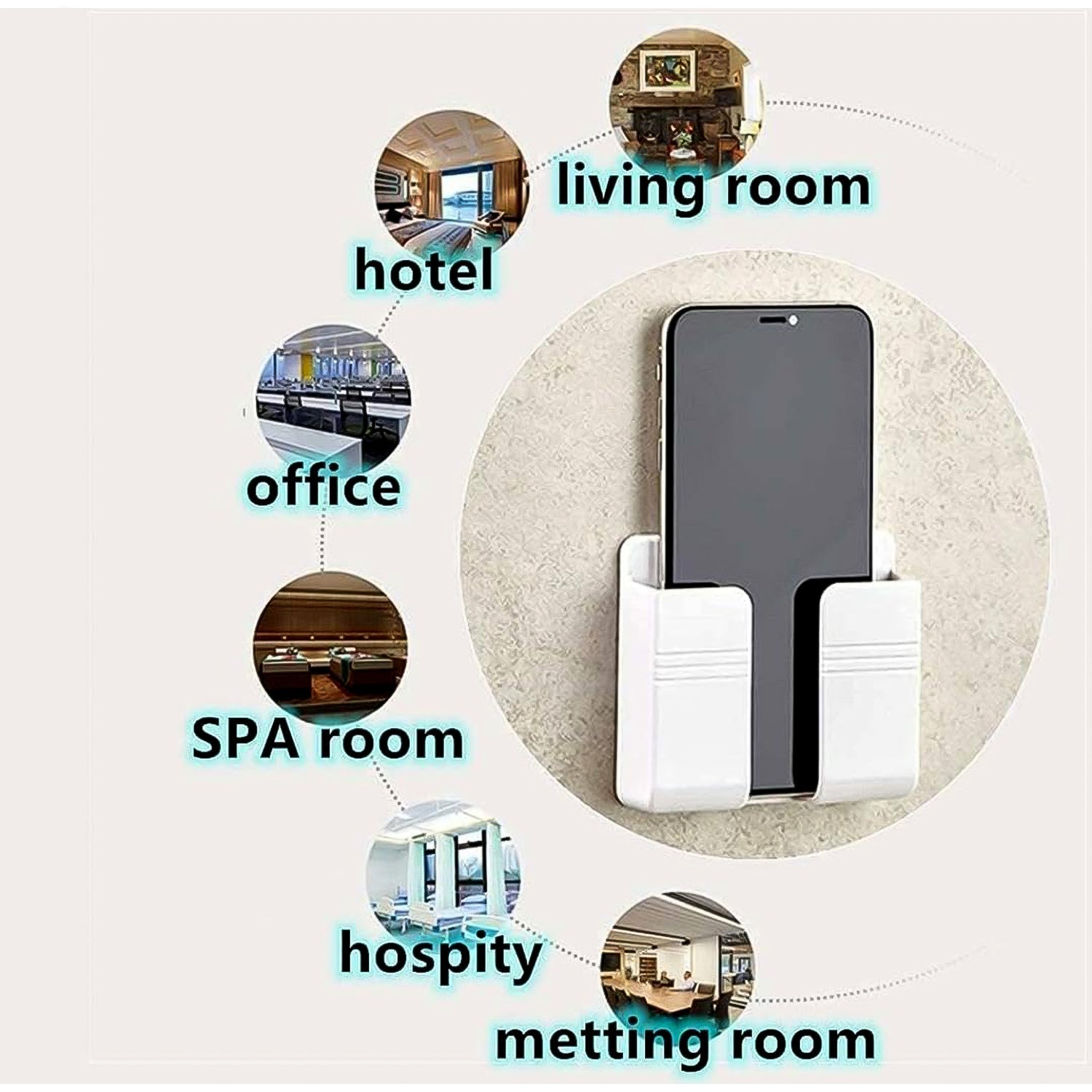 Wall Mount Self-Adhesive Mobile Phone Holder Stand (1 Pc) Wall Mount Self-Adhesive Mobile Phone Holder Stand (1 Pc)